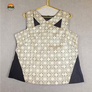 Lane Bryant Blouse Top Multicolor Sleeveless Criss Cross Chest Women's Size 18